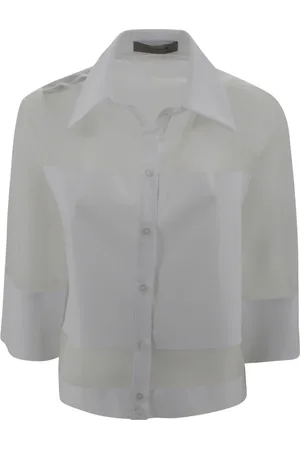 D.EXTERIOR Bluser & Skjorter, Dame, Hvid, S, Uld, Hvid Skjorte, Sand til Størrelse