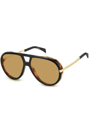 DB EYEWEAR BY DAVID BECKHAM Tilbehør, Herre, Sort, 61 MM, Uld, Voyager solbriller i sort havana guld