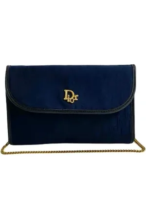 Dior Pre-owned, Dame, Blå, ONE SIZE, Uld, Pre-owned Canvas dior-tasker