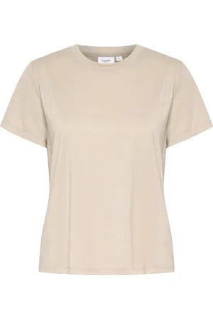 Saint Tropez Top, Dame, , XL, Taupe Metallic Regular T-Shirt Top