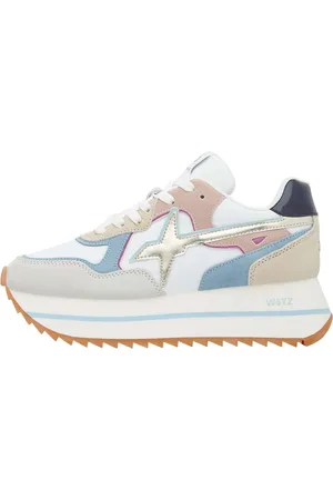 W6YZ Sko, Dame, Flerfarvet, 39 EU, Suede, Suede and technical fabric sneakers Deva W.