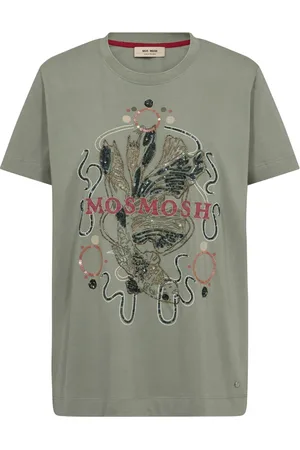 Mos Mosh Top, Dame, Grøn, XL, Bomuld, Koi Carp Deco Tee Top Skygge