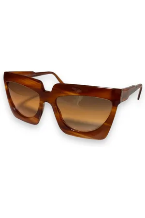 ANDY WOLF Tilbehør, Dame, Brun, 59 MM, Dame solbriller Havana Stribet Brun