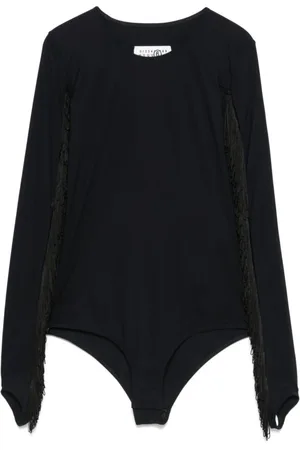 Maison Margiela Top, Dame, Sort, XS, Sort top med skjult trykknap