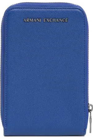Armani Exchange Taske, Herre, Blå, ONE SIZE, Uld, Stilfuld Crossbody Taske med Justerbar Strop