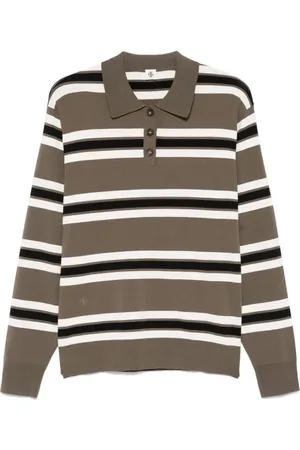 THE GARMENT Top, Dame, Flerfarvet, 2XS, Olivengrøn Stribet Sweater