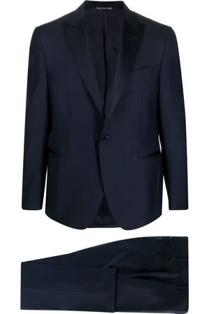 CANALI Jakkesæt, Herre, Blå, 2XL, Uld, Uld Tuxedo Suit