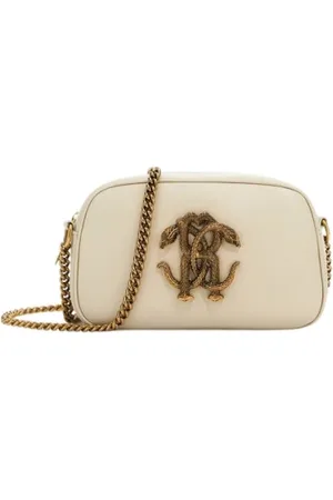 Roberto Cavalli Taske, Dame, , ONE SIZE, Uld, Monogram Mirror Snake Skuldertaske
