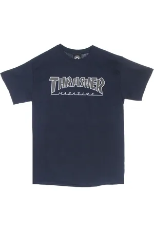 Thrasher Top, Herre, Blå, M, Bomuld, Navy/Black Herre T-shirt
