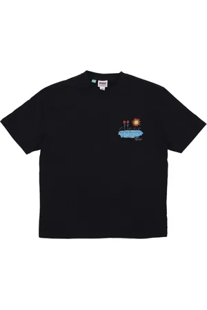 Guess Top, Herre, Sort, L, Bomuld, Earth Day Planet Tee Jet