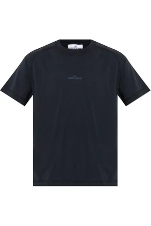 Stone Island Top, Herre, Sort, M, Bomuld, T-shirt med Logo