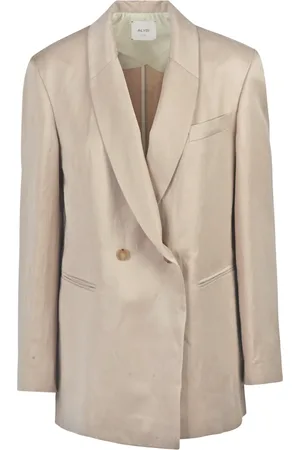 ALYSI Jakke, Dame, , M, Linned, Linnedobbeltbrystet blazer