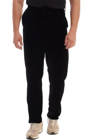 Emporio Armani Bukser, Herre, Sort, M, Fløjlsbukser med sofistikeret stil