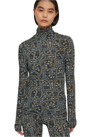 Antik Batik Top, Dame, Sort, XS, Ella print rullekrave