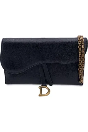 Dior Pre-owned, Dame, Sort, ONE SIZE, Uld, Pre-owned Laeder punge