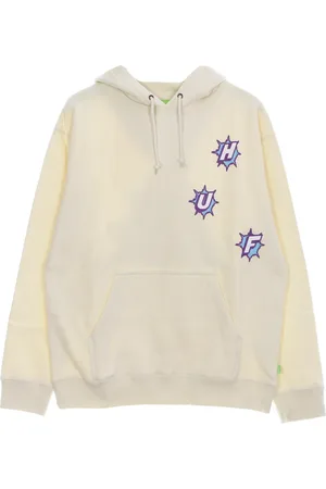 Huf Sweathshirts & Hoodies, Herre, Hvid, XL, Bomuld, Off Herre Hoodie Langærmet
