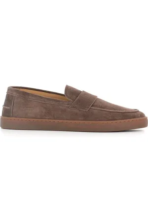 HENDERSON BARACCO Sko, Herre, Brun, 42 EU, Lysbrune Slip-On Ruskindssandaler