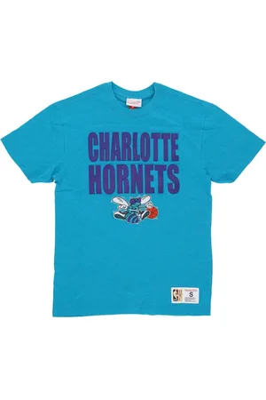 Mitchell & Ness Top, Herre, Blå, M, Bomuld, NBA Legendarisk Tee Charlotte Hornets Fejring