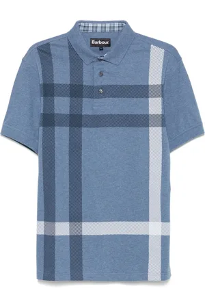 Barbour Top, Herre, Blå, S, Blåternet Polo Skjorte