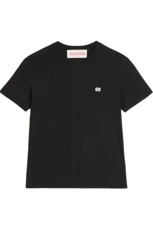 VALENTINO Top, Herre, Sort, S, Bomuld, Bomuld VLogo Patch Polo Skjorte