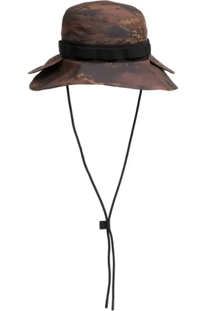 EA7 Tilbehør, Herre, Brun, M, Bomuld, Camouflage Logo Justerbar Urban Escape Hat