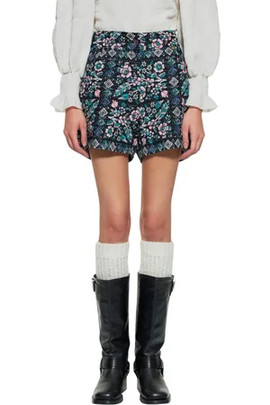 Antik Batik Nederdel, Dame, Flerfarvet, XS, Bomuld, Blomstret quiltet print shorts