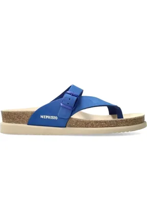 Mephisto Sko, Dame, Blå, 41 EU, Uld, Blå Dame Slide Sandal - Helen
