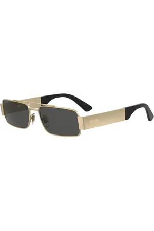 Moschino Tilbehør, unisex, Gul, 57 MM, Uld, Roséguld solbriller med grå linser