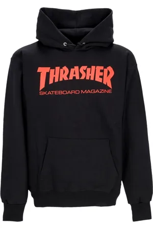 Thrasher Sweathshirts & Hoodies, Herre, Sort, S, Bomuld, Sort/Rød Skatemag Hættetrøje