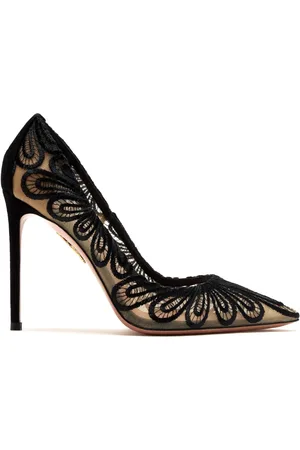 Aquazzura Sko, Dame, Sort, 41 EU, Elegant High Heel Pumps