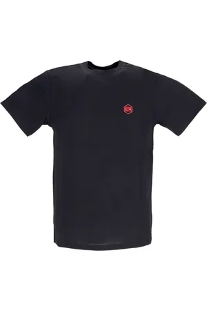 DOLLY NOIRE Top, Herre, Sort, L, Bomuld, Barcelona Tee Sort Kortærmet Bomuld