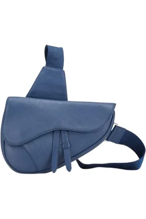 Dior Pre-owned, Dame, Blå, ONE SIZE, Uld, Pre-owned Laeder dior-tasker