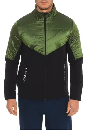 Vuarnet Sport, Herre, Grøn, L, Polyester, Teknisk Høj Hals Lynlås Jakke