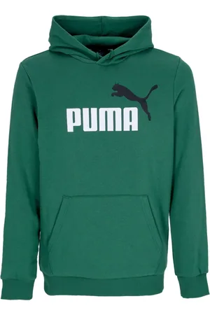PUMA Sweathshirts & Hoodies, Herre, Grøn, XL, Bomuld, Mænds Letvægts Logo Hoodie Sweatshirt