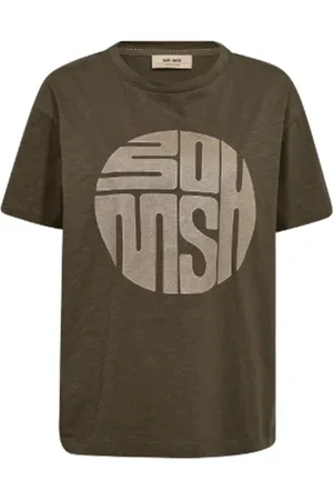 Mos Mosh Top, Dame, Grøn, S, Bomuld, Vintage-stil Sea Turtle T-shirt