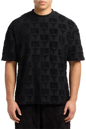 Carlo Colucci Top, Herre, Sort, L, Uld, Herre Sort T-shirt Stilfuld Sommer