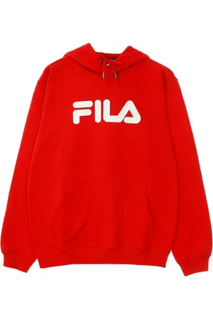 Fila Sweathshirts & Hoodies, Herre, Rød, M, Bomuld, Rød hættetrøje med kængurulomme