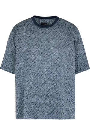 Giorgio Armani Top, Herre, Grå, S, Bomuld, Afslappet Bomuldsskjorte til Mænd