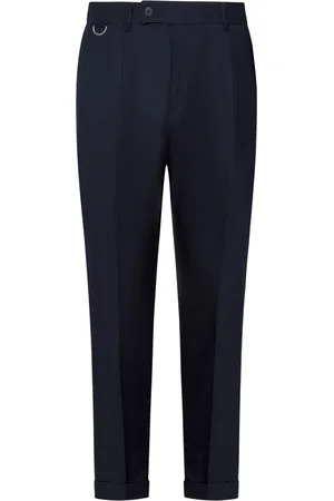 LOW BRAND Bukser, Herre, Blå, W30, Uld, Blå Uldbukser Elegant Stil
