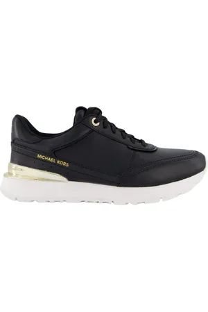 Michael Kors Sko, Dame, Sort, 38 1/2 EU, Læder, Nova Trainer Sorte Sneakers
