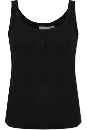 Gestuz Top, Dame, Sort, XS, Bomuld, Ribbed Top