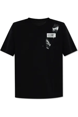 Maison Margiela Top, Dame, Sort, M, Bomuld, T-shirt med print