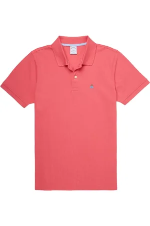 Brooks Brothers Top, Herre, Lyserød, S, Bomuld, Slim-fit Kortærmet Piqué Polo Shirt