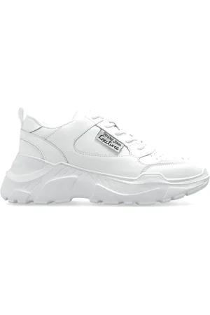 VERSACE Sko, Dame, Hvid, 36 EU, Uld, Sneakers med logo