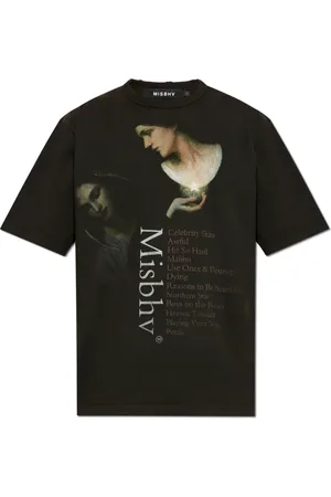 MISBHV Top, Herre, Sort, XS, Bomuld, Trykt T-shirt
