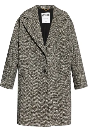 Moschino Frakke, Dame, Sort, XS, Bomuld, Frakke med broderet mønster