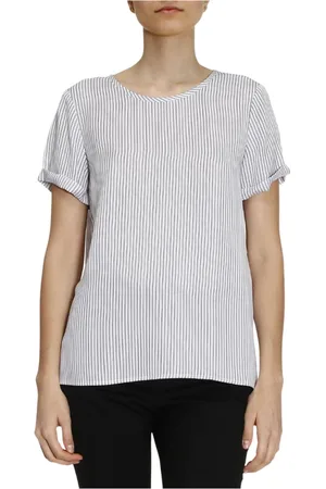 Michael Kors Bluser & Skjorter, Dame, Grå, M, Blouse i letvægtsjersey