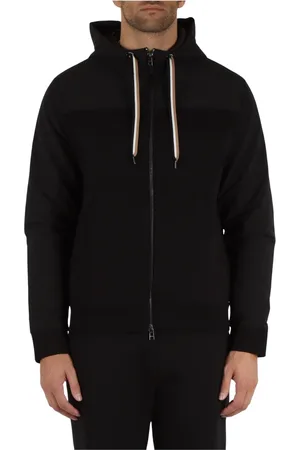 HUGO BOSS Sweathshirts & Hoodies, Herre, Sort, XS, Bomuld, Zip Cotton Teknisk Hoodie