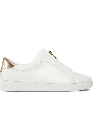 Michael Kors Sko, Dame, Hvid, 35 EU, Bomuld, Keaton Sneakers med lynlås