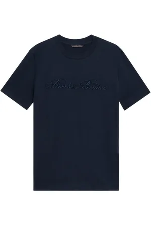 Brooks Brothers Top, Herre, Blå, 2XL, Bomuld, Bomulds T-shirt
